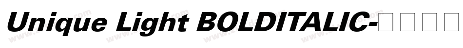 Unique Light BOLDITALIC字体转换